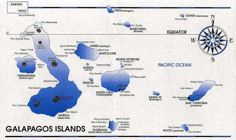 Carte des galapagos